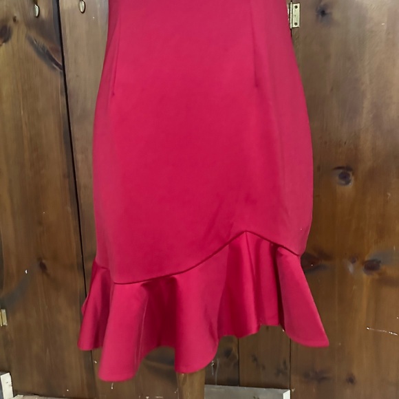 Elegant Red Sleeveless Dress - Picture 2 of 6